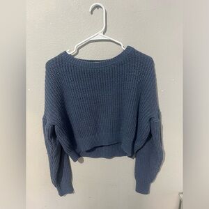 Urban Outfitters Sweater Womens Small Blue Cropped‎ Knit Sweater